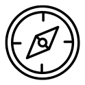 Icon bestemmingen: kompas