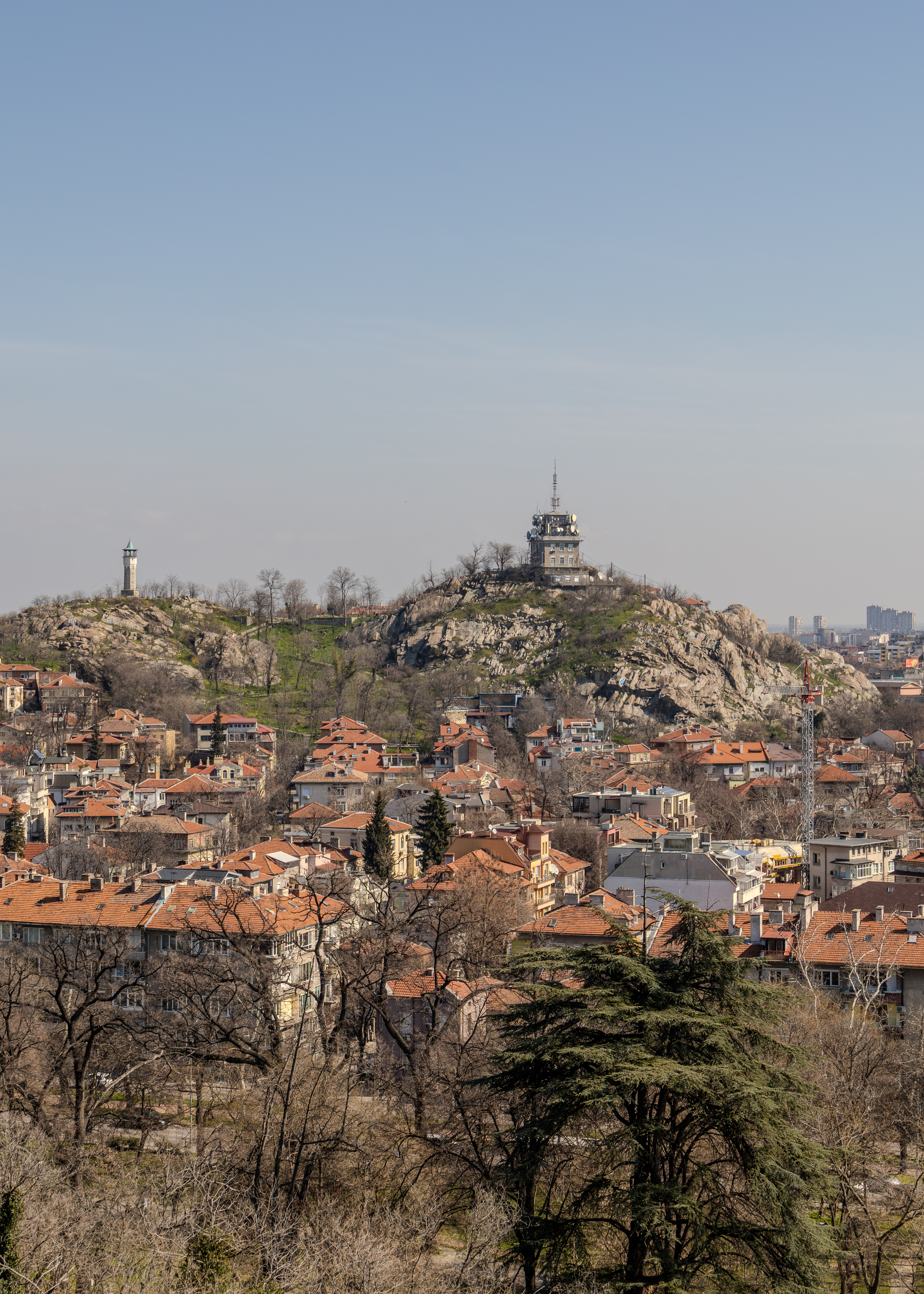 Uitzicht over Plovdiv in Bulgarije
