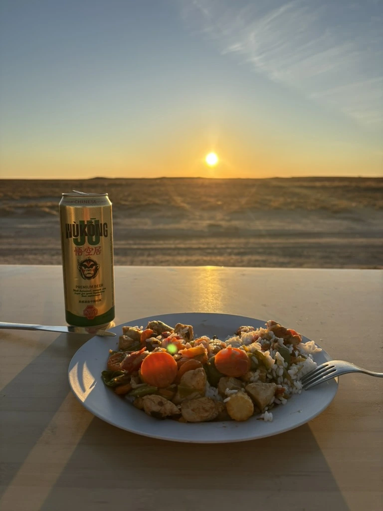Eten in de steppe