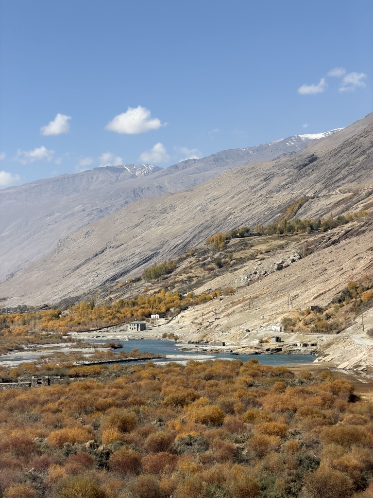 Uitzicht Wakhan Valley Herfst