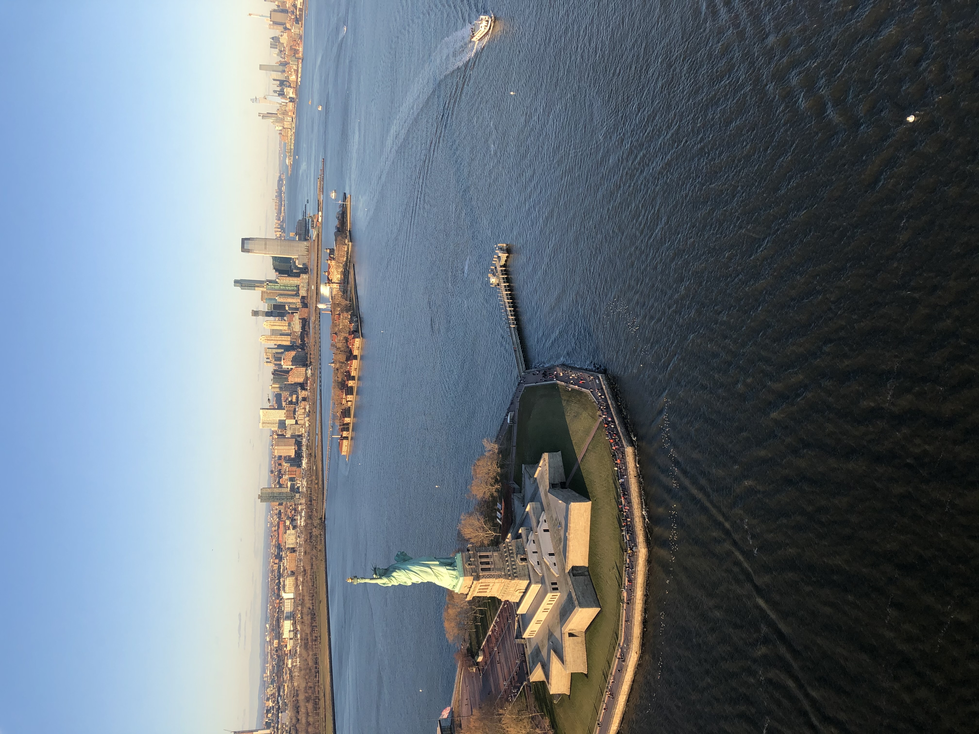 Uitzicht Vrijheidsbeeld helikopter