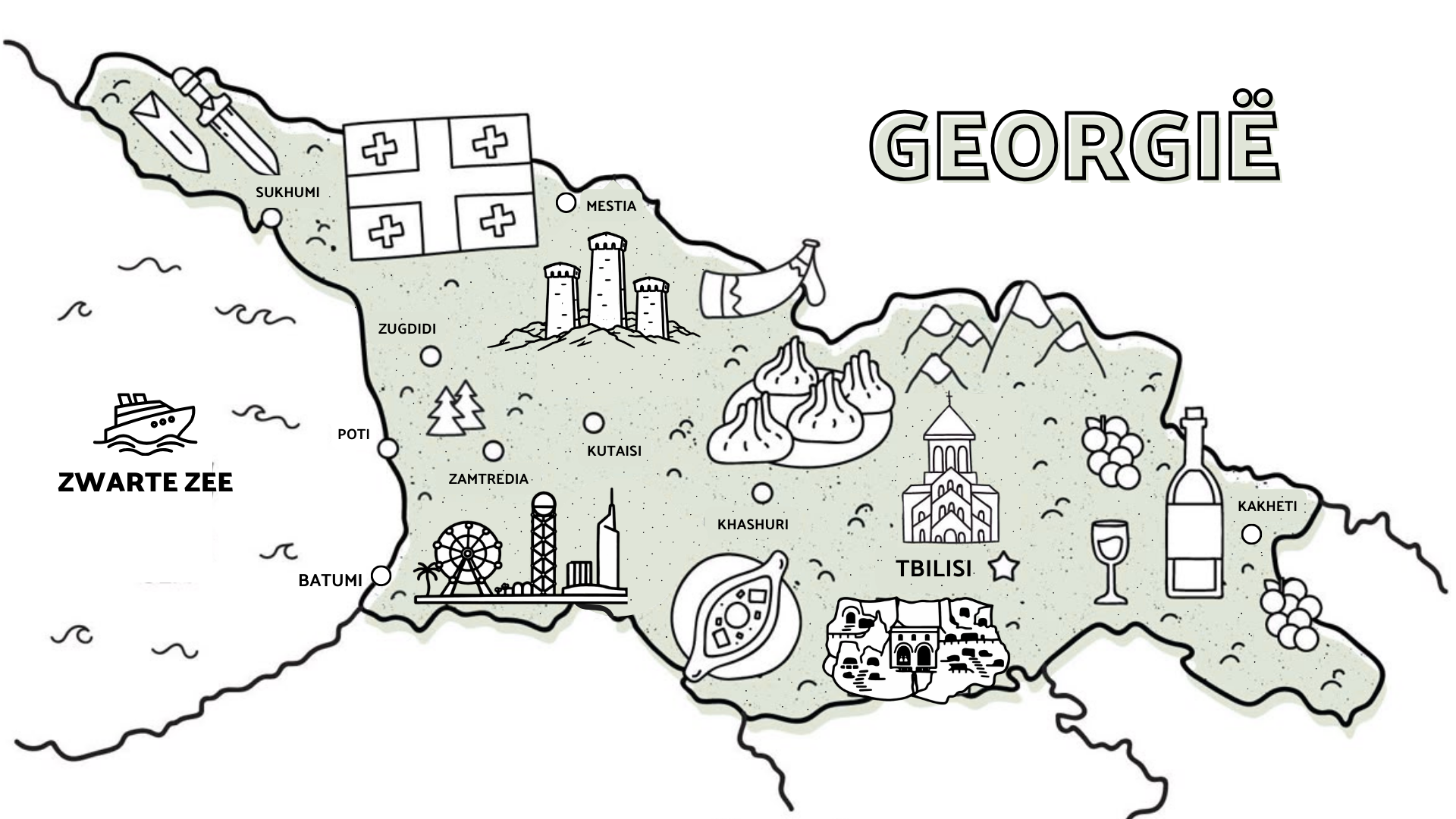 Kaart Georgië