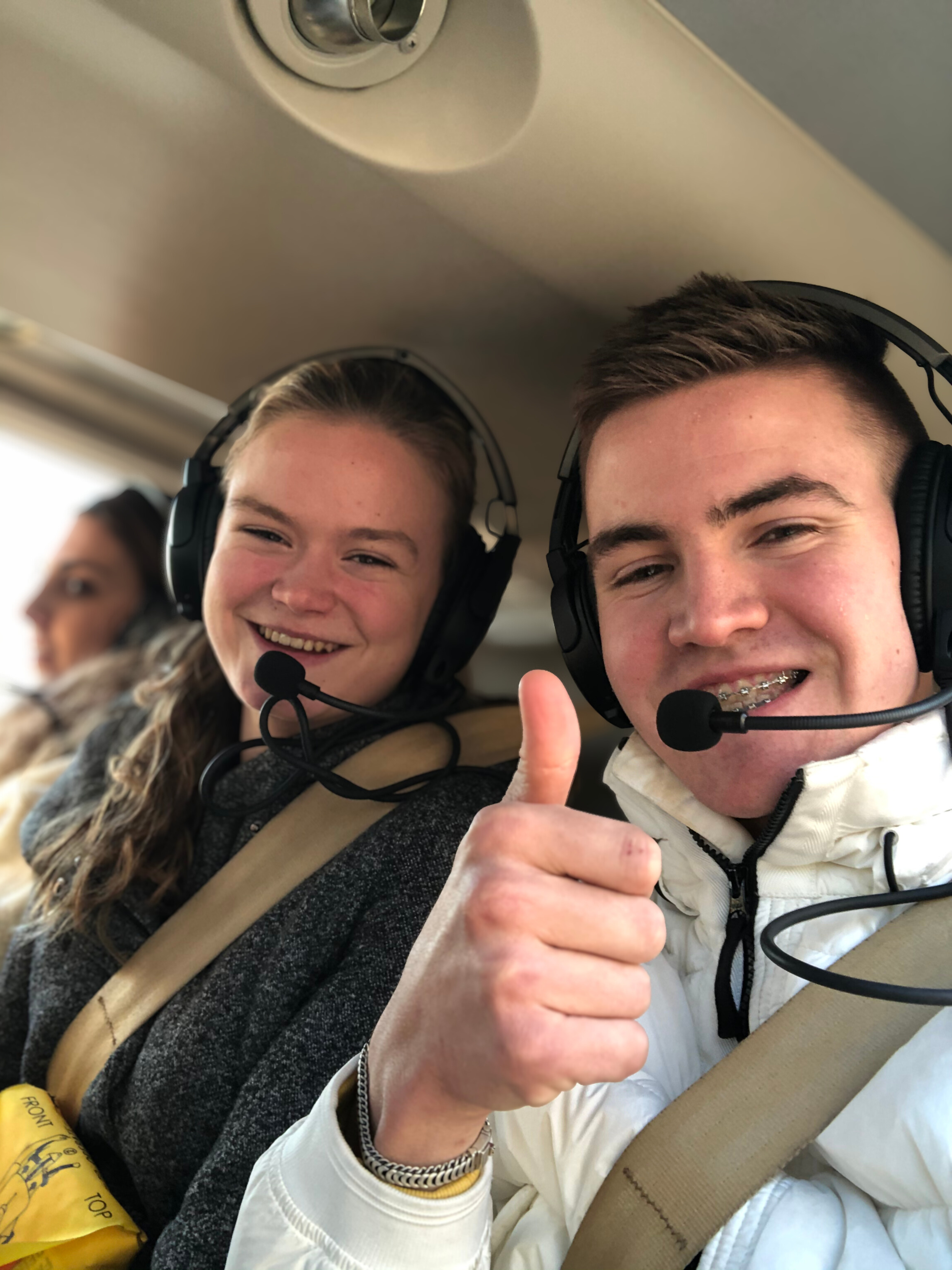 Selfie in de helikopter