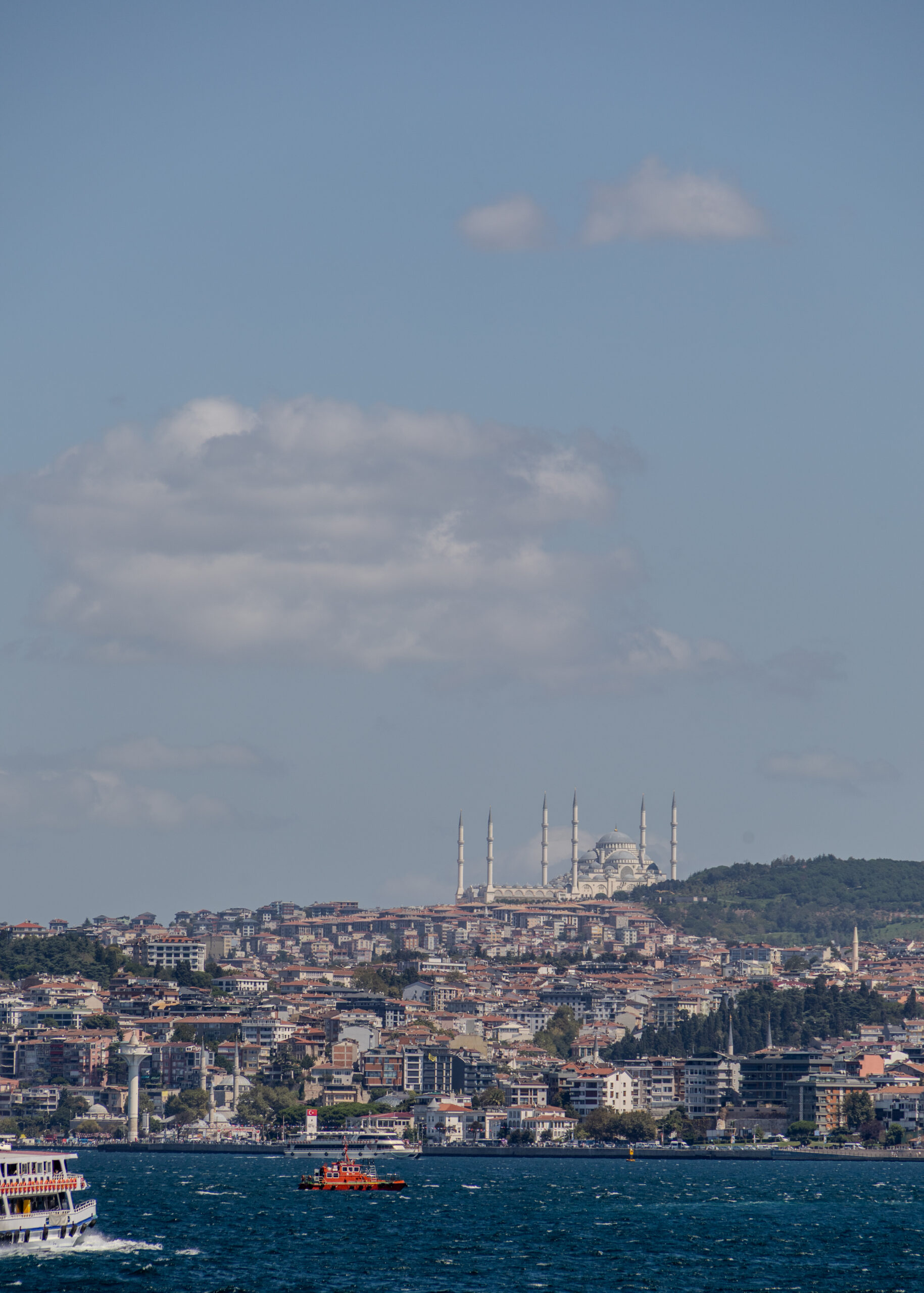 Bosporus rivier scheidt Europees en Aziatisch deel van Istanbul